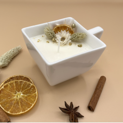 Tasse carrée florale