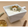 Tasse carrée florale