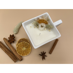 Tasse carrée florale